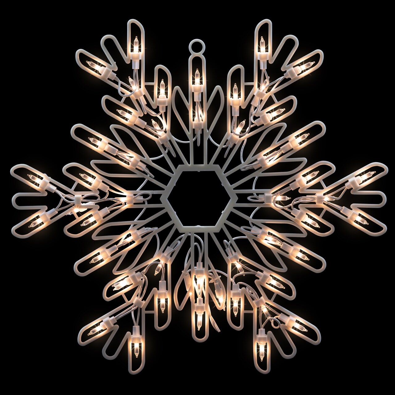Northlight Lighted Snowflake Christmas Window Silhouette Decoration - 15.25"